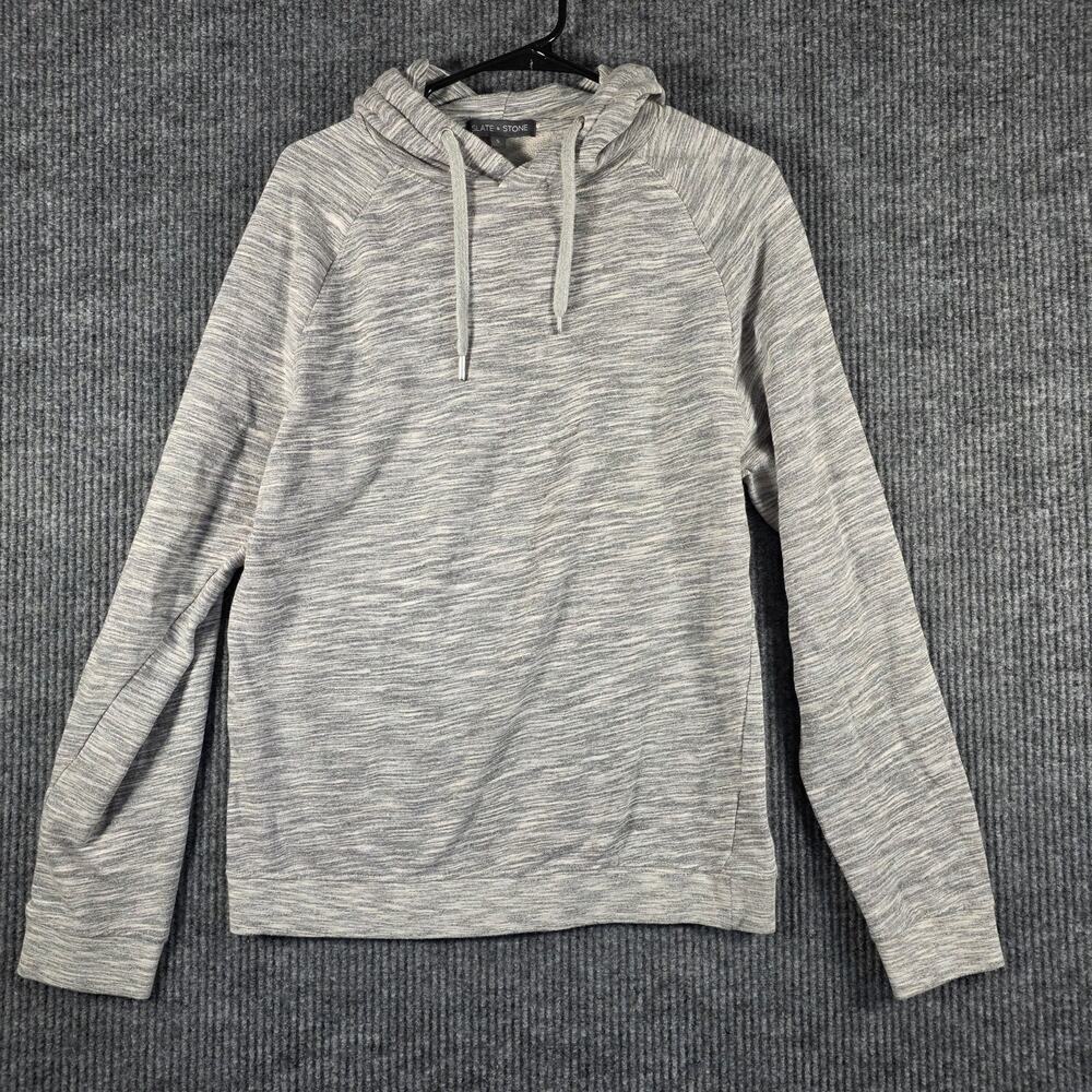 Slate & Stone Gray Space‎ Dye Pullover Hoodie Sweatshirt Small